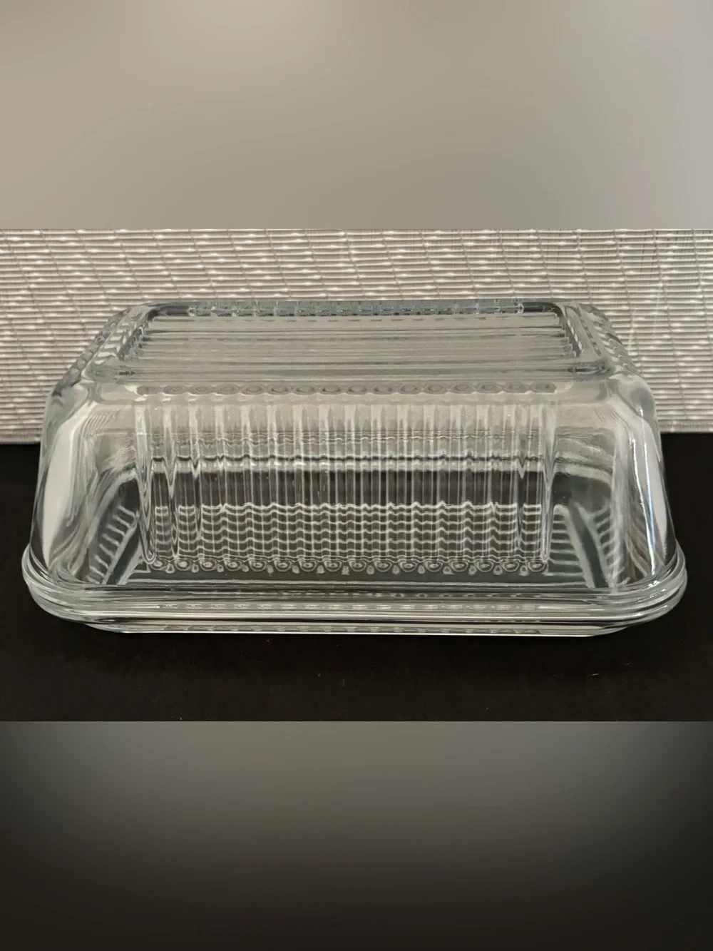 Vintage Pasabahce Ribbed Glass Butter Dish w/Lid or Versatile Food Storage - MCM